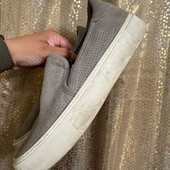 UGG Abies Perforated Slip-On Platform Sneaker Seal Gray Women's Size 9 Used - Picture 4 of 9
